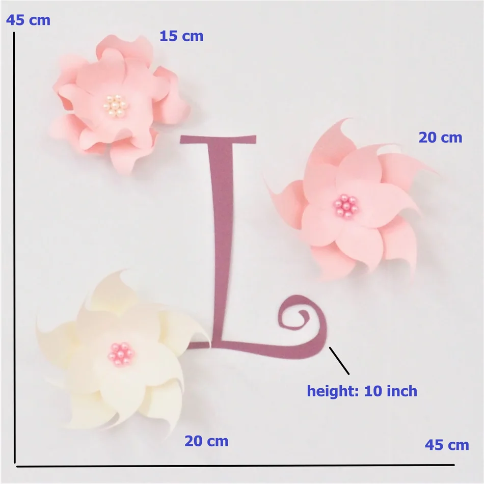 Картон розового цвета и слоновой кости Fleur DIY Бумага цветы розы набор букв для