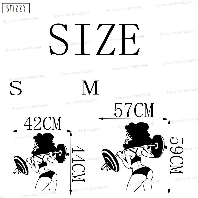 Настенная Наклейка stizzy для фитнеса женщин художественные наклейки на стену