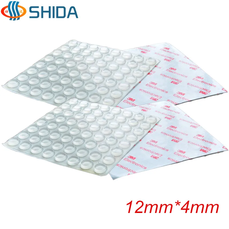 Горячая Распродажа 300 шт. 12 мм * 4 высокие прозрачные Нескользящие силиконовые