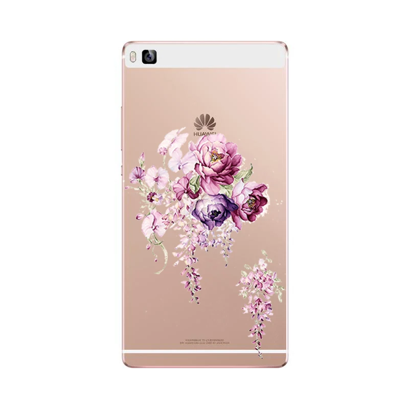 P8Lite Мягкие TPU Крышка Для Huawei Случай Телефон Оболочки Новый Дизайн Игристые Полая