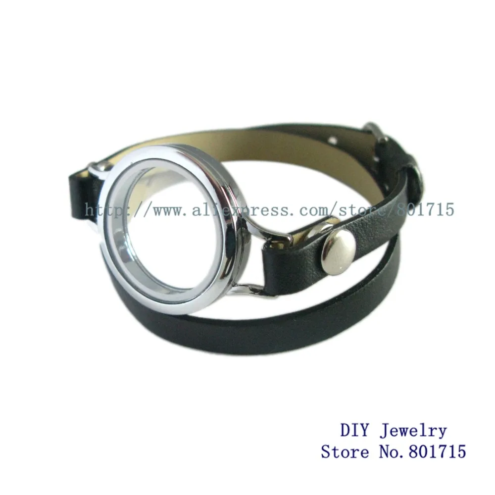 Браслет Простой Круглый скручивающийся винтовой верхний стеклянный медальон