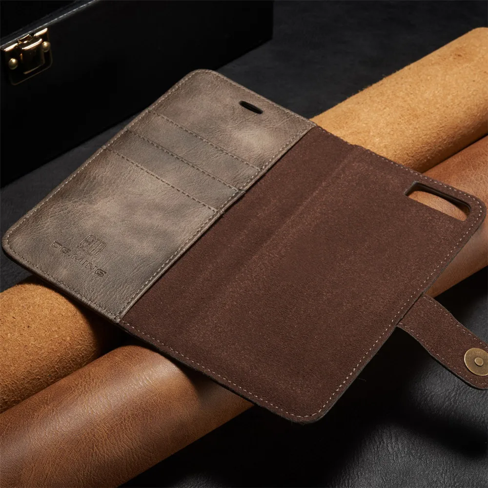For iPhone 6 6s 7 8 Plus X Premium PU Leather Detachable 2 in 1 Multi-Functional Magnet Flip Wallet Card Slot w/ Back Cover Case | Мобильные