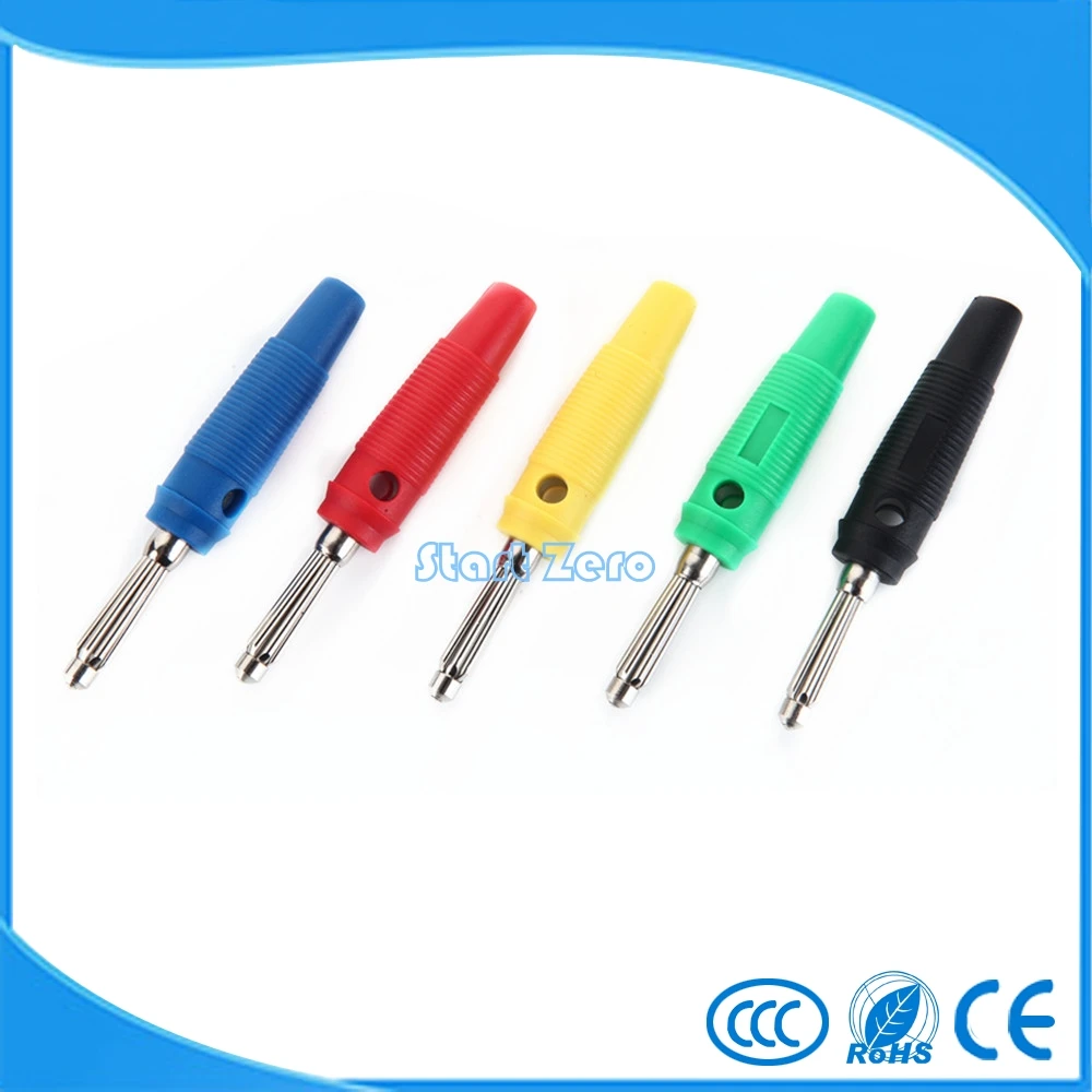 Штекер типа банан 4 мм из чистой меди высокого давления 20 А семь стежков штекер