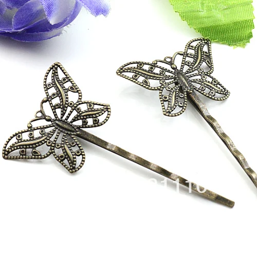 Винтажные зажимы для волос с бронзовым покрытием 30 х20 мм | Украшения и аксессуары