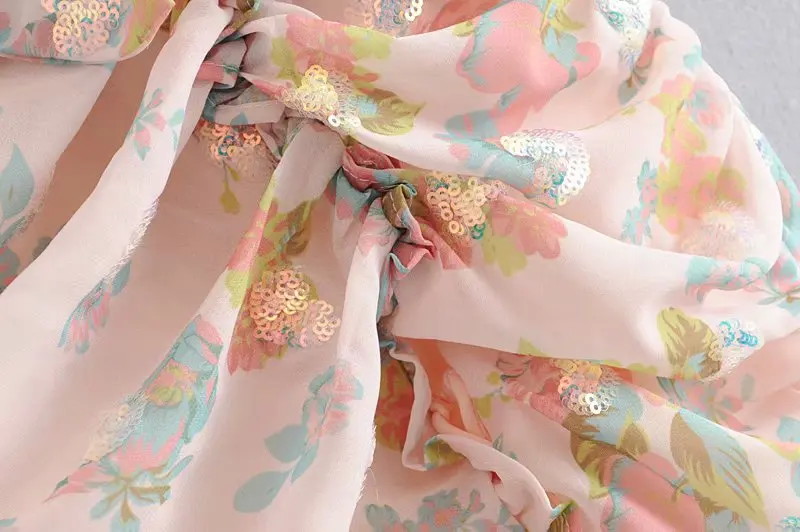 Bazaleas винтажная Аппликация в форме сердца цветочный принт модное пляжное платье