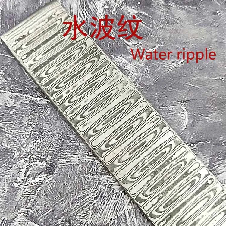 25x3.5x0.4CM(Water) Прямая поставка VG10 Дамасская сталь кованая сырье стальной нож пустой узор стальная полоса DIY узор тысячи слоев стали - Цвет: 25x3.5x0.4CM(Water)
