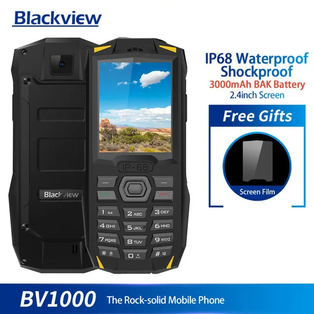 Blackview BV1000 IP68 водонепроницаемый ударопрочный прочный мобильный телефон 2 4 дюйма