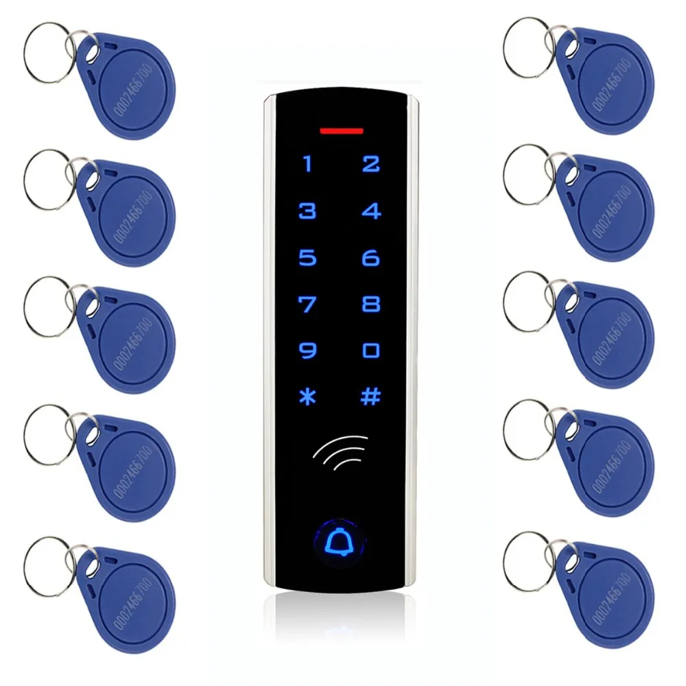 10 шт. RFID карты + 125 кГц EM карта сенсорная клавиатура система контроля допуска к