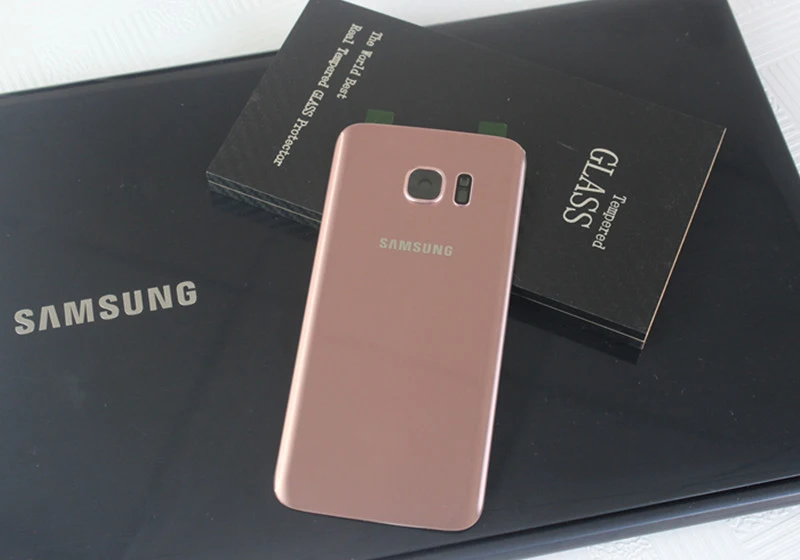 Samsung оригинальная задняя крышка батарейного отсека стеклянная крышка для samsung GALAXY S7 Edge G9350 S7 G9300 G9308 задняя защитная крышка корпуса