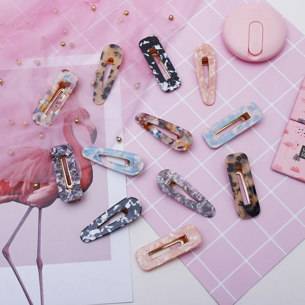 2 шт. мраморные заколки для волос девочек корейские с уксусной кислотой