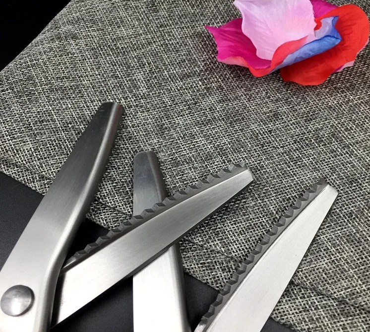 23,5 см зигзаг Вышивание вырезать ножницы для рукоделия сдвига пинкинг Scissor Leather Craft ткань инструмент обивки Текстиль