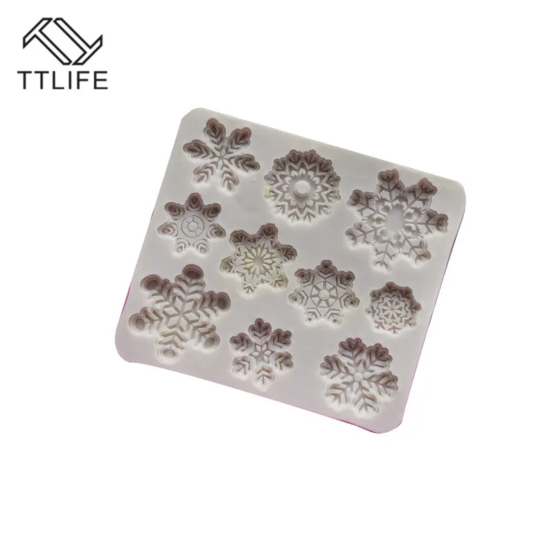 TTLIFE белая силиконовая форма &quotСнежинка&quot помадка для украшения тортов