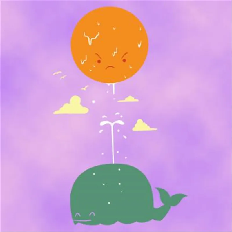 Солнечные нашивки для напыления Кита одежды 3d наклейки утюжок переноса футболка