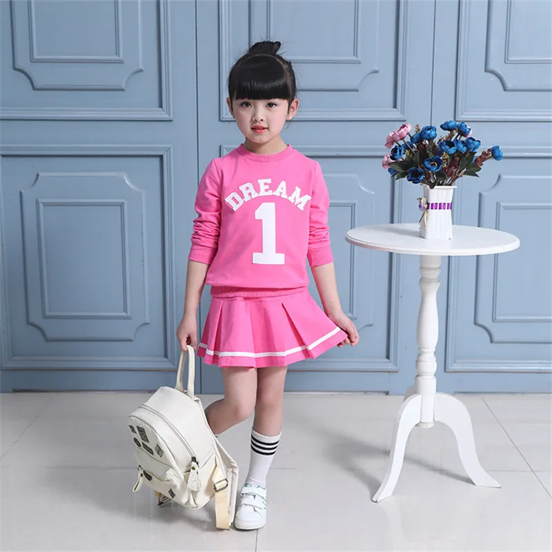 Детское платье для девочек набор Демисезонный Костюмы комплект 2 шт. футболка с
