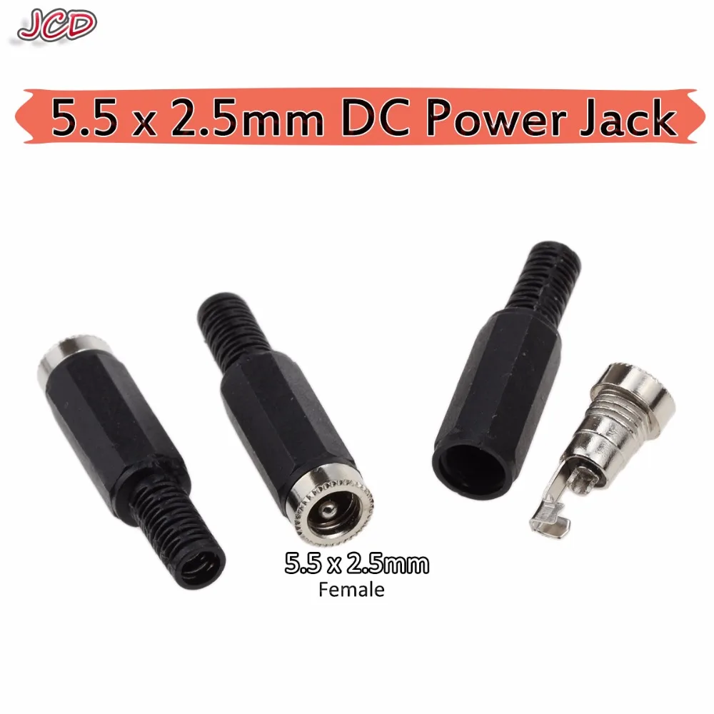 JCD 10 шт. новый разъем питания постоянного тока 5 мм x 2 5*2 5/5 5x2 гнездовой