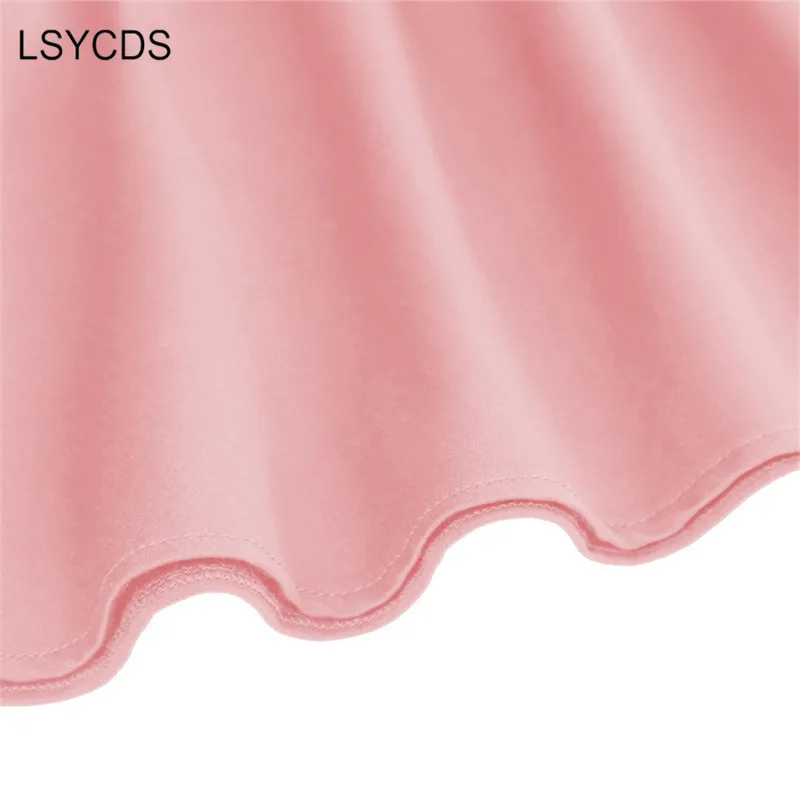 Женское кружевное платье LSYCDS элегантное голубое трапециевидной формы с оборками