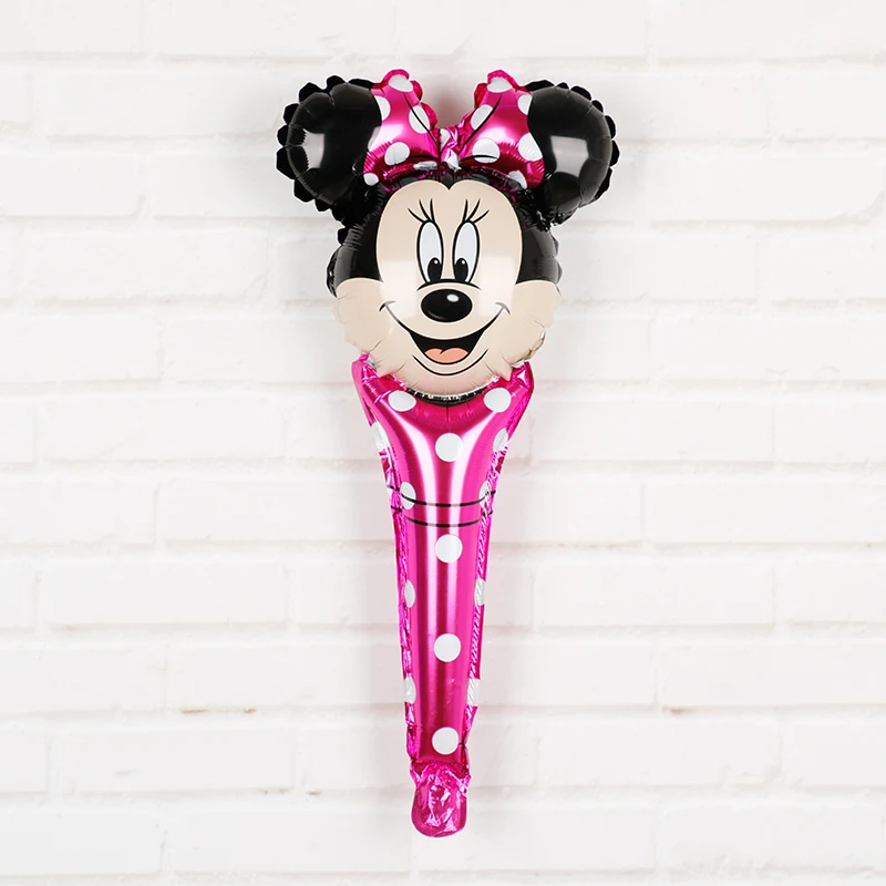 20 штук Baby shower Для мальчиков и девочек ручной надувные шары Mickey Minnie Winnie м/ф Винни-Пуха и ручной шарик из фольги в форме День рождения украшения для детей