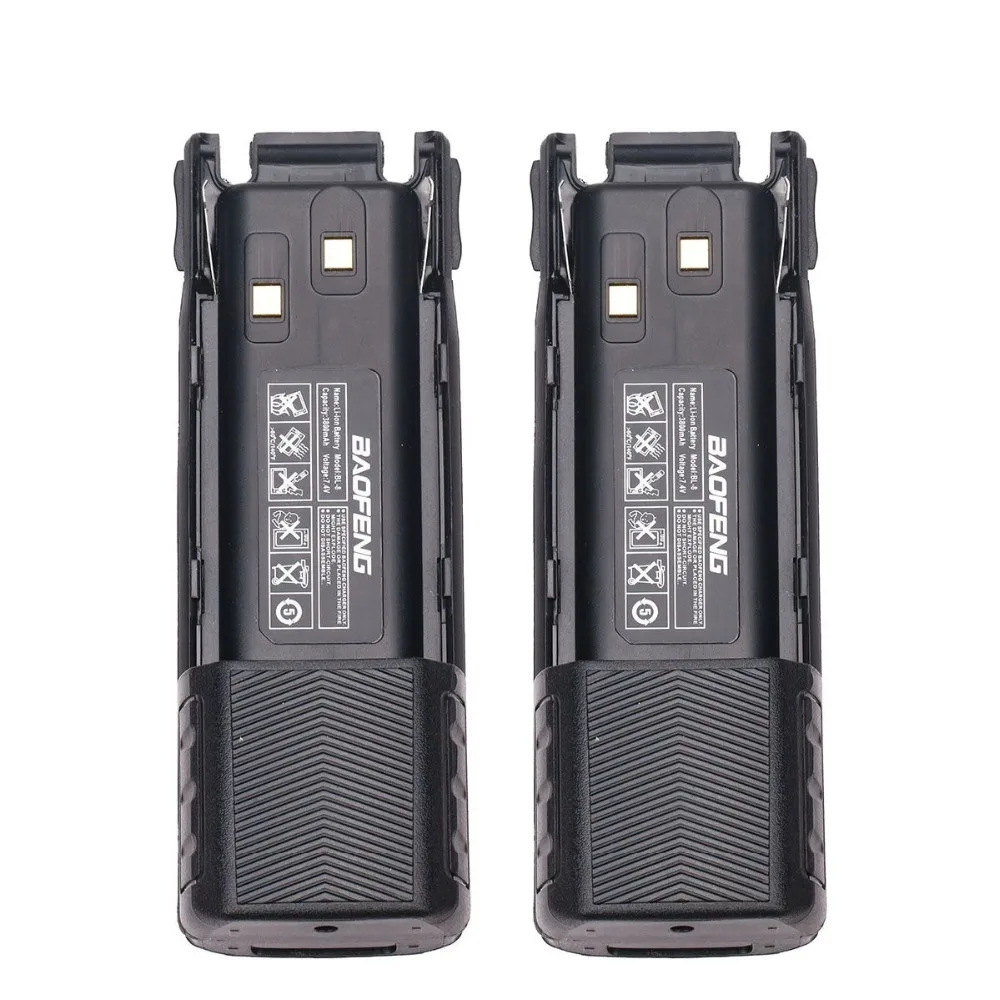 2 шт Baofeng UV-82 DC 7,4 V 3800mAh высокой Ёмкость Батарея для BaoFeng UV-82 UV-82HX UV-82HP иди и болтай Walkie Talkie двухстороннее радио BF-UV82