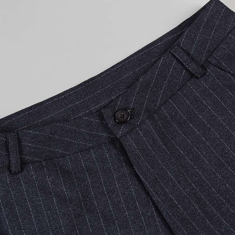 Осенние новые модные прямые брюки женские облегающие деловые офисные полосатые