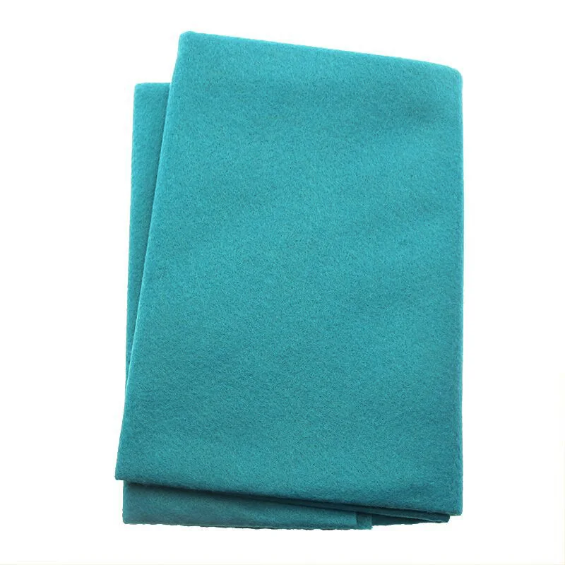 Lake Blue 90x92 см мягкая фетровая ткань чистый цвет нетканые DIY Швейные игрушки, ремесла куклы для новогоднего украшения дома 1,5 мм толстый фетр 1 лист - Цвет: Lake Blue