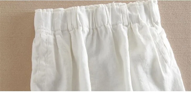 Женская Повседневная короткая юбка из хлопка и льна облегающая однотонная мини с