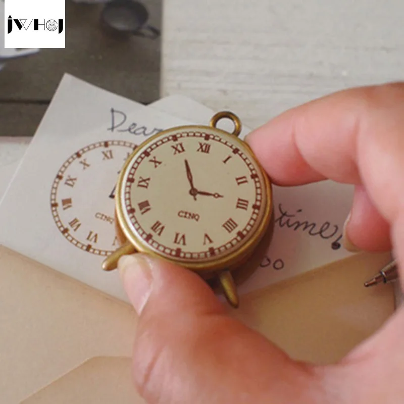 1 шт. Мини винтажные часы Деревянный Штамп для детей DIY ручной работы скрапбук