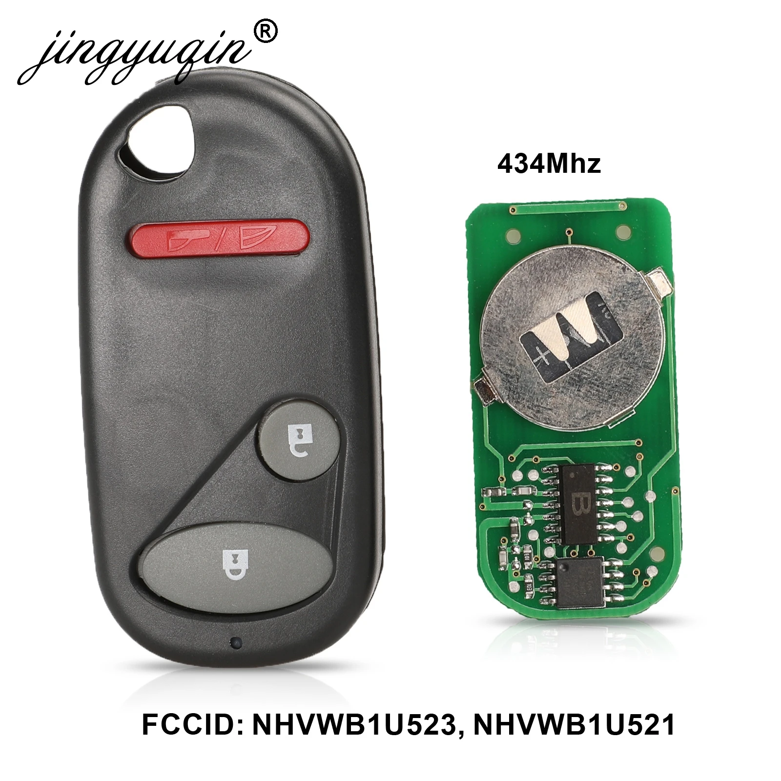 Пульт дистанционного управления jingyuqin с 2 + 1 кнопками для Honda NHVWB1U521 433 МГц Civic 2001 2005