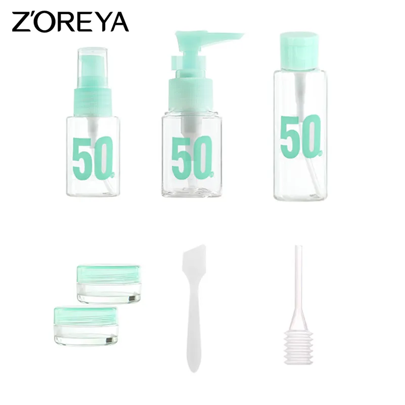 ZOREYA Brand 7 шт./компл. Прозрачный флакон с пульверизатором толстый пластиковый
