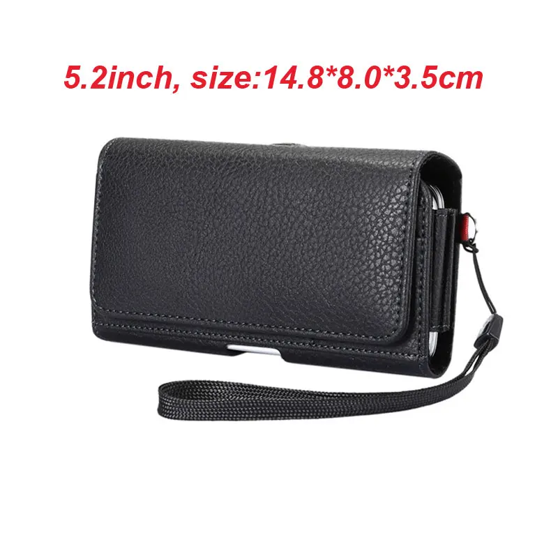 5 2 inch YIANG из искусственной кожи сумки на Пояс Fanny Pack Для мужчин Повседневное чехлы-сумки для мобильного телефона с держатель для карт двойной дизайн многофункциональный кошелек - Цвет: 5 2 inch