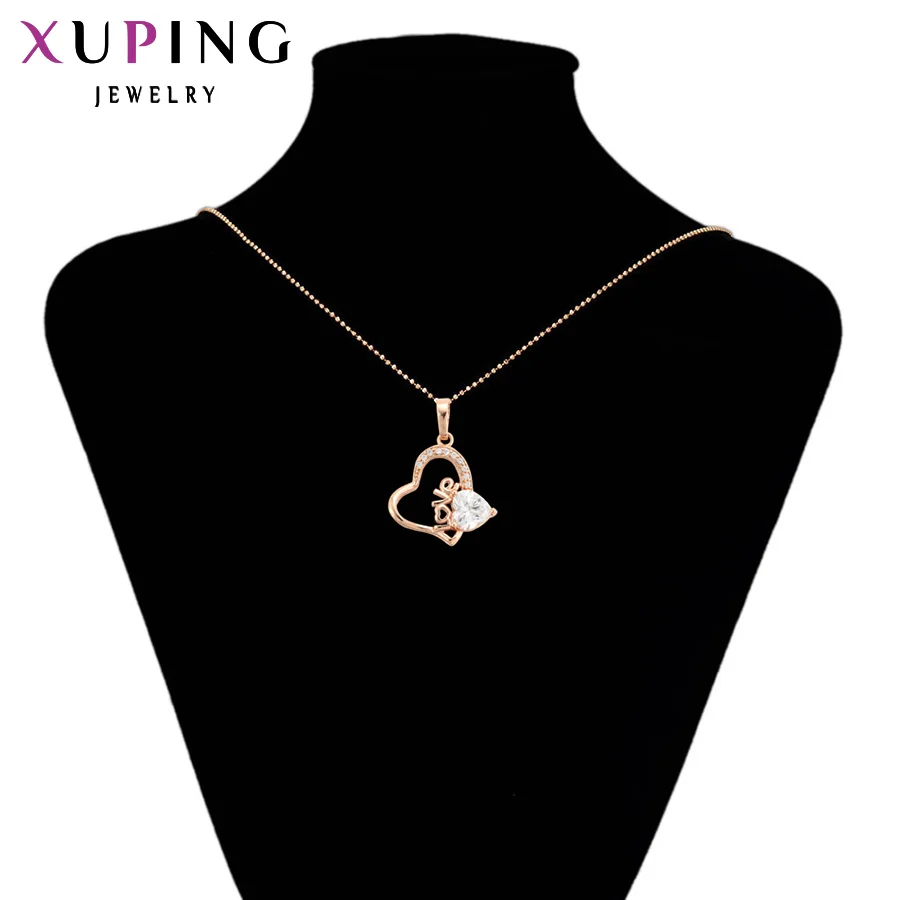 Xuping модное ожерелье с кулоном в форме сердца изысканная бижутерия для женщин