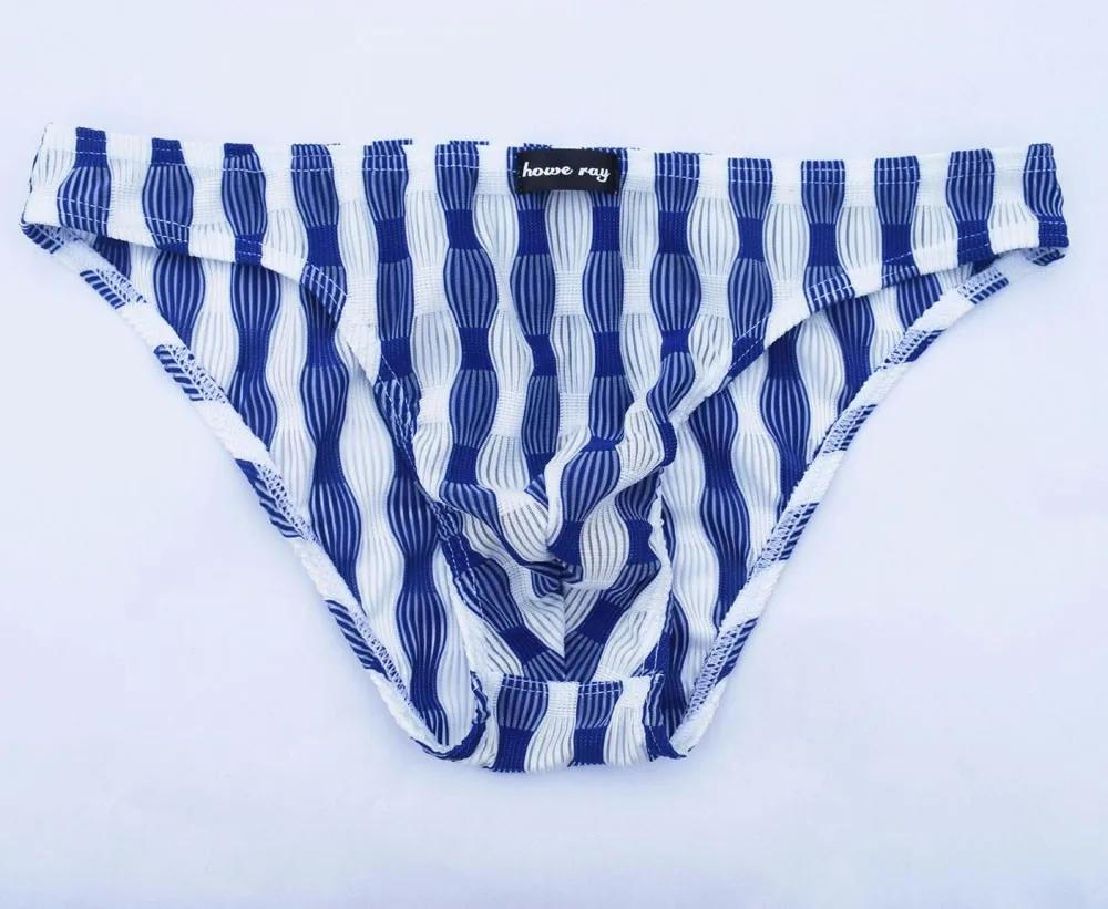 Повседневное Мужское нижнее белье сексуальные Полосатые мужские трусы s с
