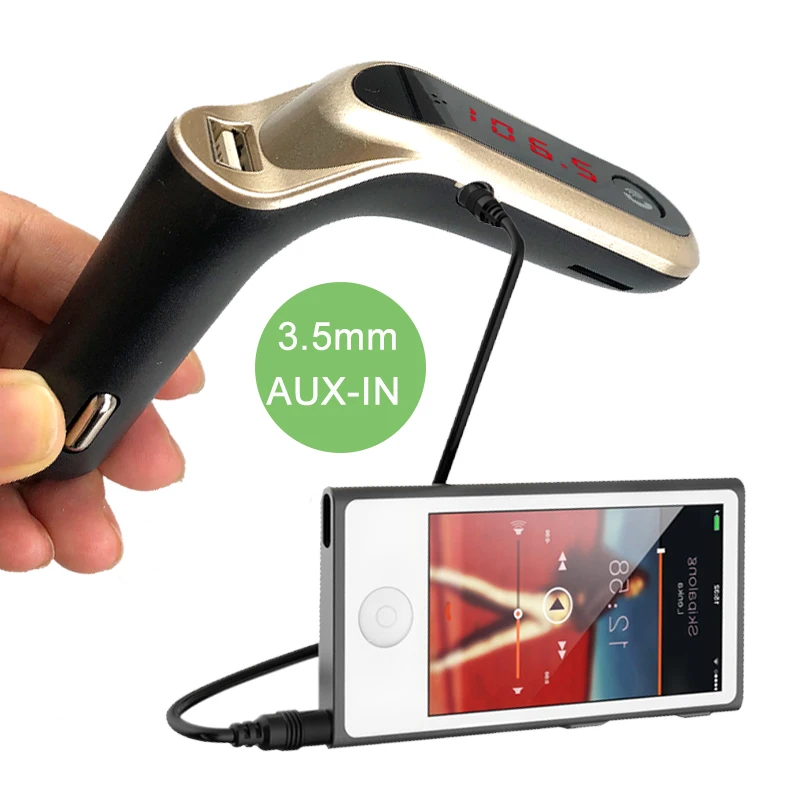 Автомобильный Bluetooth 5,0, fm-передатчик, беспроводной аудио приемник, Автомобильный MP3 плеер, 2.1A, двойной USB, быстрое зарядное устройство, автомобильные аксессуары
