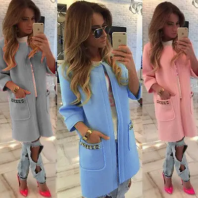 2017 Осень Зима женские длинные куртки теплые тонкие пальто Верхняя одежда Топ