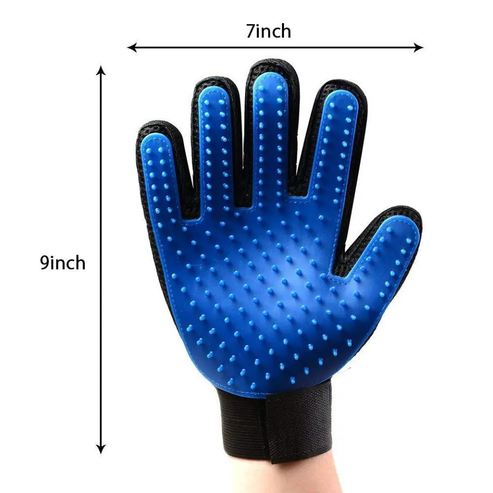 Pet Hair Grooming Gloves Brush Dog Cat Shedding Glove Mitt Efficient Deshedding Massaging Tool Dog/Cat/Horse Combs | Дом и сад