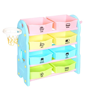 skyblue 4layer Детская Игрушка коллекция коробка мультяшный шкаф многофункциональный большой размер пластиковый детский сад многослойная сортировочная коробка - Цвет: skyblue 4layer