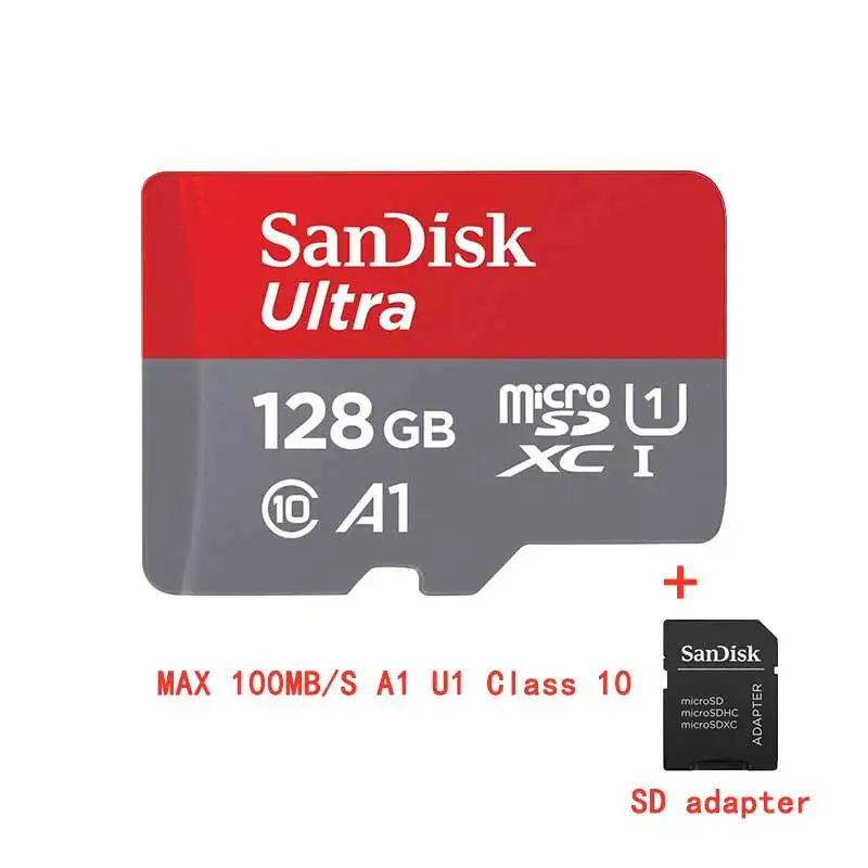 Карта памяти SanDisk micro sd 128GB 16GB 32GB 64GB max 98 МБ/с. class 10 U1 U3TF MicroSD, продукт - Емкость: A1 128G