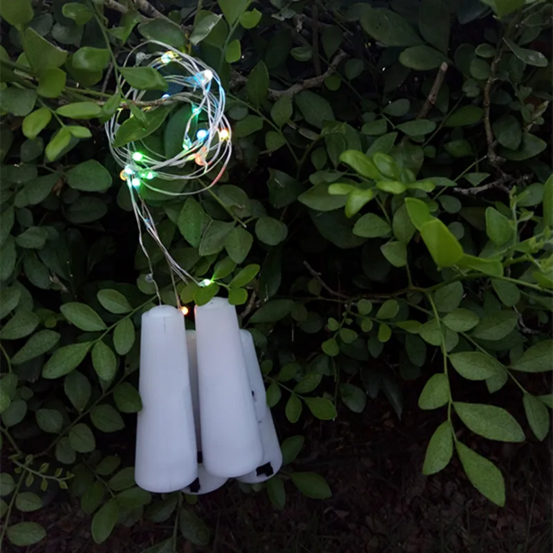 Белый корпус 15 LED из пробки огни для бутылки 10 упак. Медный провод бутылку DIY