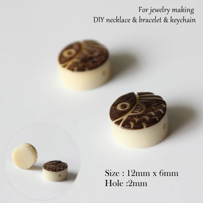 Оптовая продажа резных бусин Tagua Nut для изготовления ювелирных изделий восточные