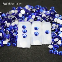 ss6 ss8 cobalt rhinestones back flat round nail art decorations and stones non hotfix rhinestones crystals for diy glass