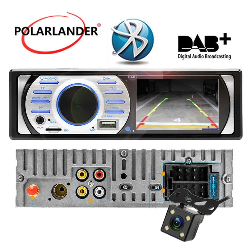 Авто Аудио Стерео Bluetooth MP5/WMA 12V Prime 3 0 &quotHD 1Din автомобильное радио FM USB/TF/AUX в ISO