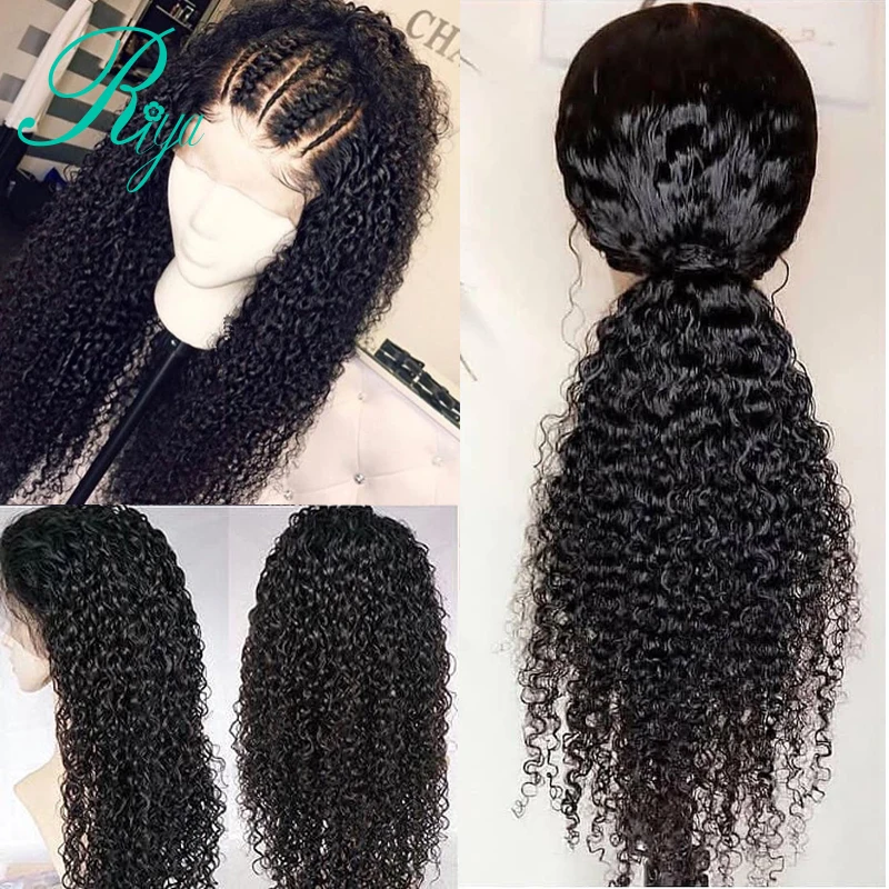 Riya 13X6 Curly Lace Front Human Hair Wigs For Women Brazilian Remy Hair Glueless Lace Wig Pre-Plucked Hairlline With Baby Hair