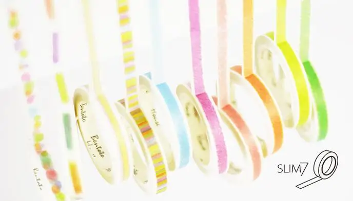 

6 rolls / set Crayon Series Slim Washi Tape , Crayon Solid Color Slim Tape for Decoration