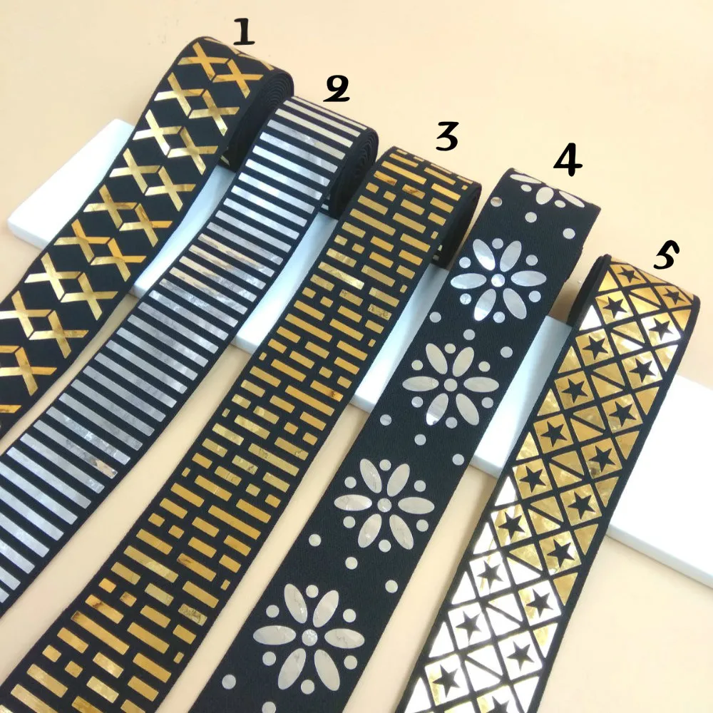 1.5 дюймовая Эластичная лента с блестками высокого качества шириной 38 мм на лазер 5 метров Декор одежда сумка шляпа женский ремень аксессуары для самостоятельного создания