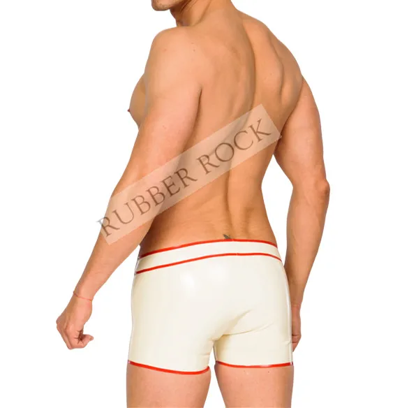 Белые латексные резиновые Hotpants медсестры шорты сексуальное латексное нижнее
