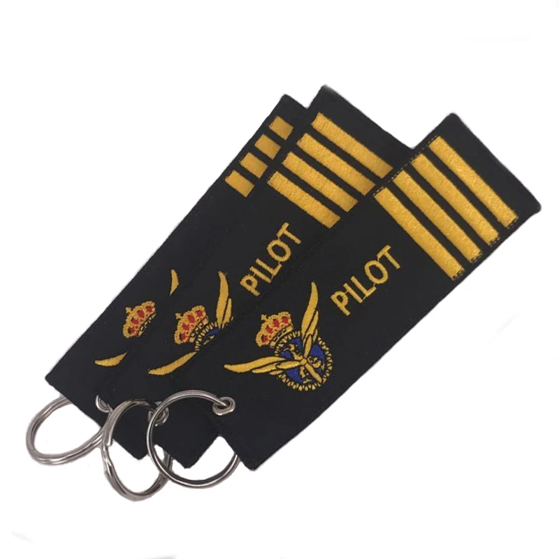 3 PCS/LOT Pilot Key Chain for Motorcycle Chains Aviation Gifts Fashionable Remove Before Flight KeychainEmbroidery Fob | Украшения и
