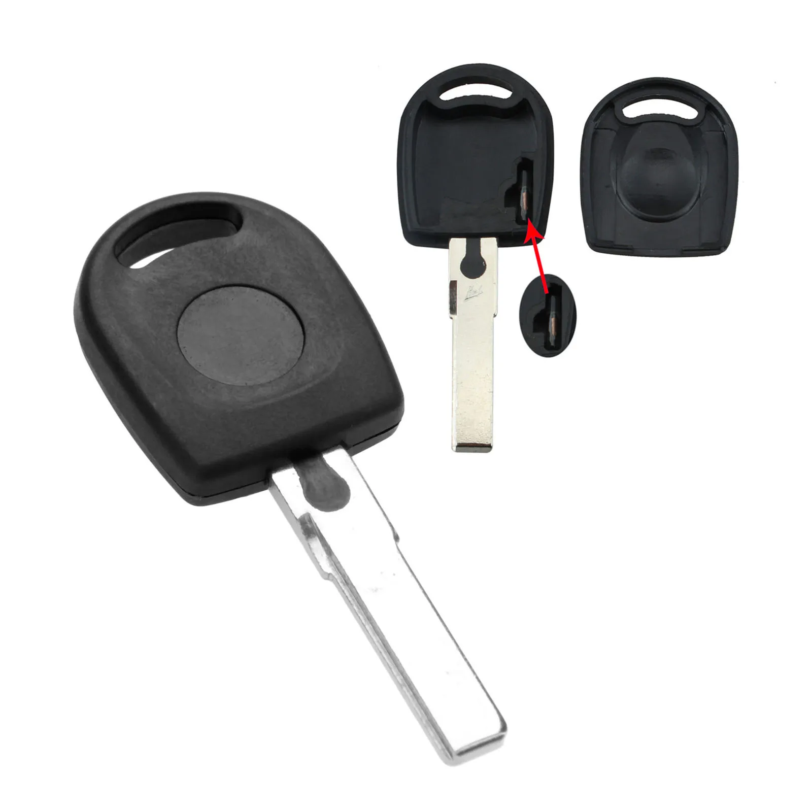 Yetaha HU66 Blade Replacement Car Key Case Shell With ID48 Chip For VW Volkswagen Passat Polo Quantum Golf Bora Beetle Fox | Автомобили и