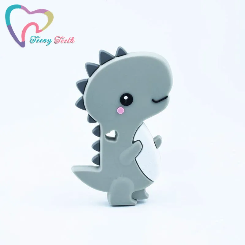 1 шт. детские пищевые силиконовые прорезыватели Мультяшные животные динозавры