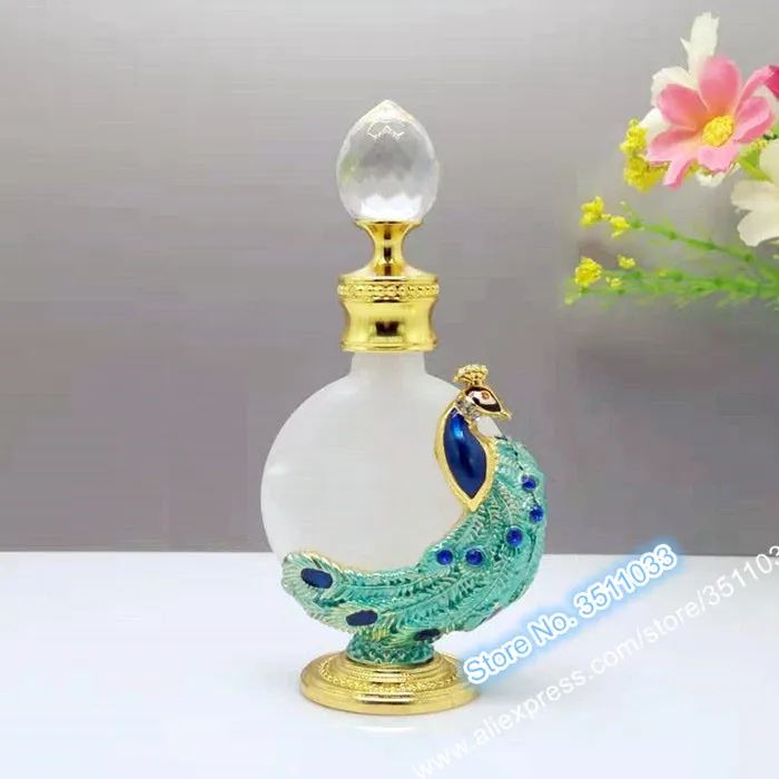 Флакон для эфирных масел 10 мл в арабском стиле Винтажный флакон духов зеленый