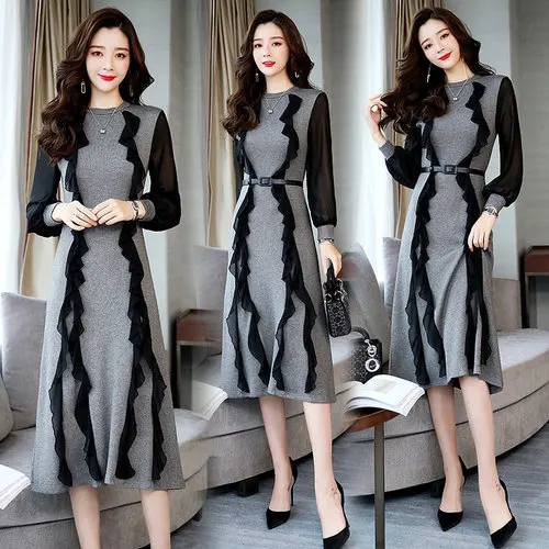 Весеннее платье для женщин аппликации женские платья vestido de festa элегантное