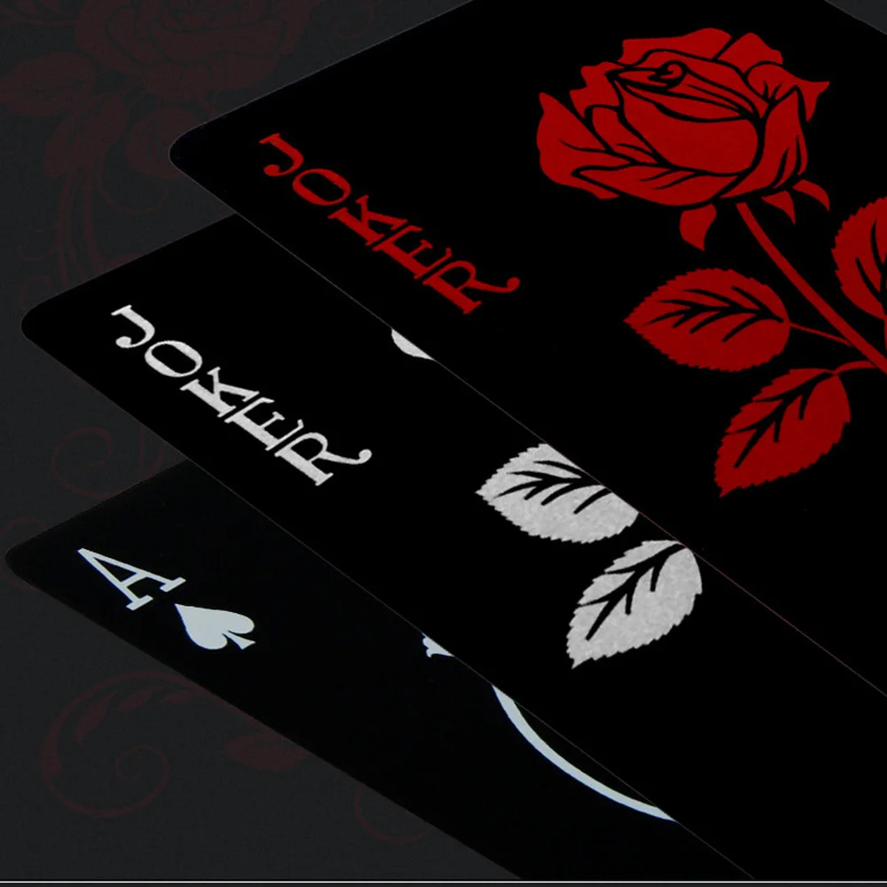 Gift Poker Golden Playing Cards Set Waterproof Plastic Black Color Card Classic Magic Tricks Tool Games | Спорт и развлечения